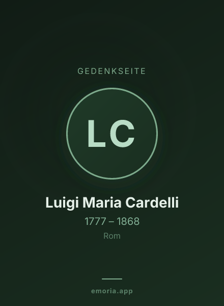 Gedenkportrait von Luigi Maria Cardelli