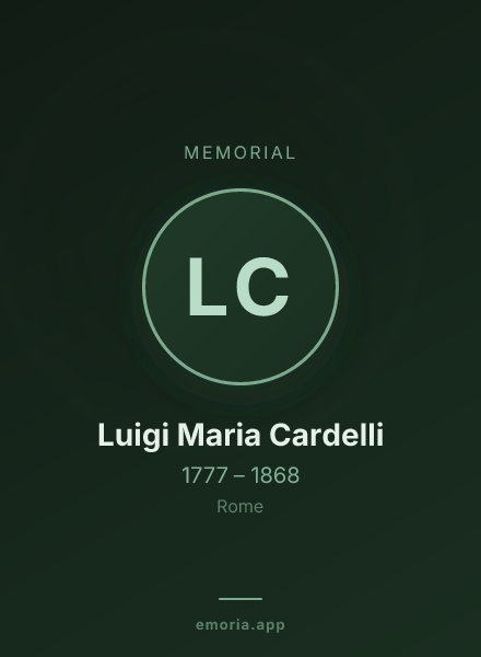 Memorial portrait of Luigi Maria Cardelli