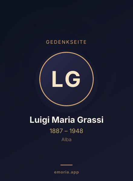 Gedenkportrait von Luigi Maria Grassi