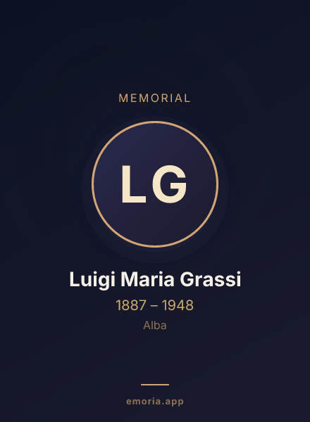 Memorial portrait of Luigi Maria Grassi