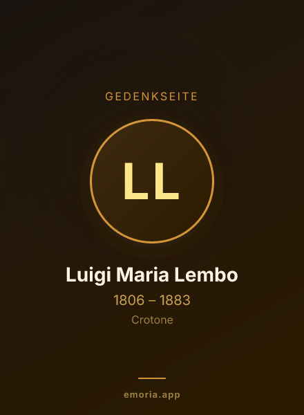 Gedenkportrait von Luigi Maria Lembo