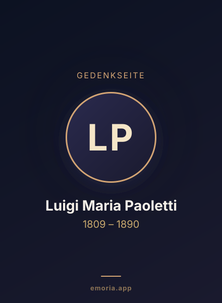 Gedenkportrait von Luigi Maria Paoletti