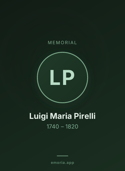 Memorial portrait of Luigi Maria Pirelli