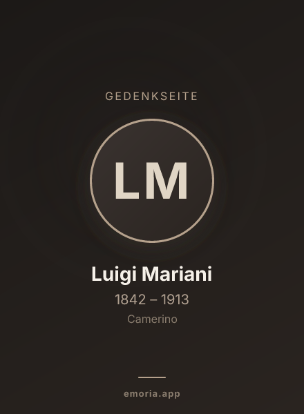 Gedenkportrait von Luigi Mariani