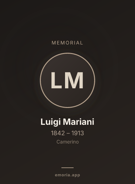 Memorial portrait of Luigi Mariani