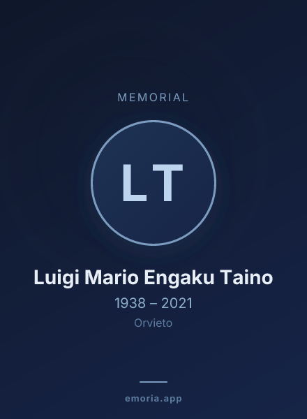 Memorial portrait of Luigi Mario Engaku Taino
