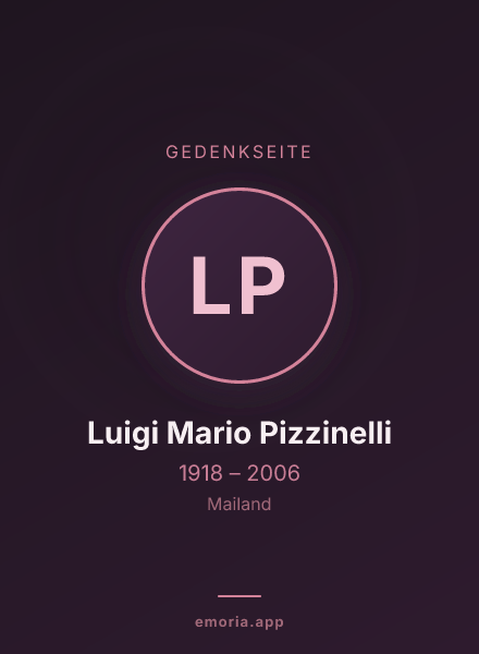 Gedenkportrait von Luigi Mario Pizzinelli