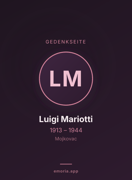Gedenkportrait von Luigi Mariotti