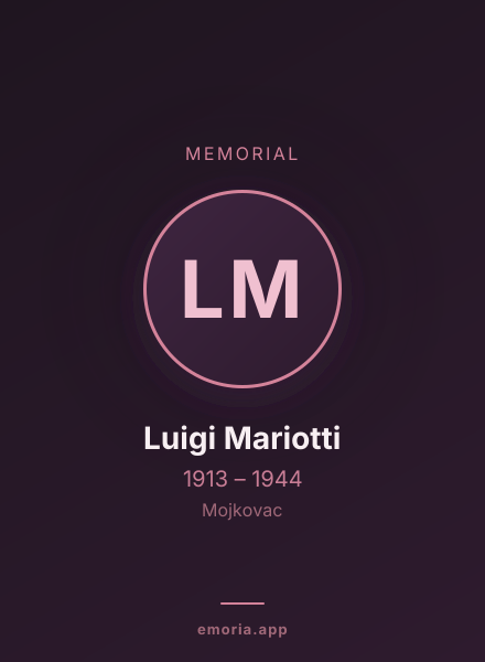 Memorial portrait of Luigi Mariotti