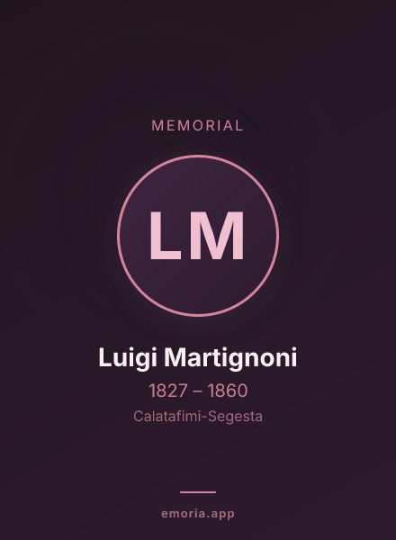 Memorial portrait of Luigi Martignoni