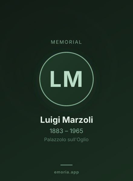 Memorial portrait of Luigi Marzoli