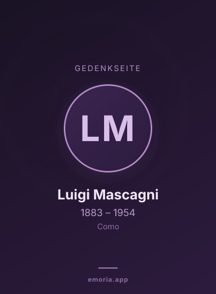 Gedenkportrait von Luigi Mascagni