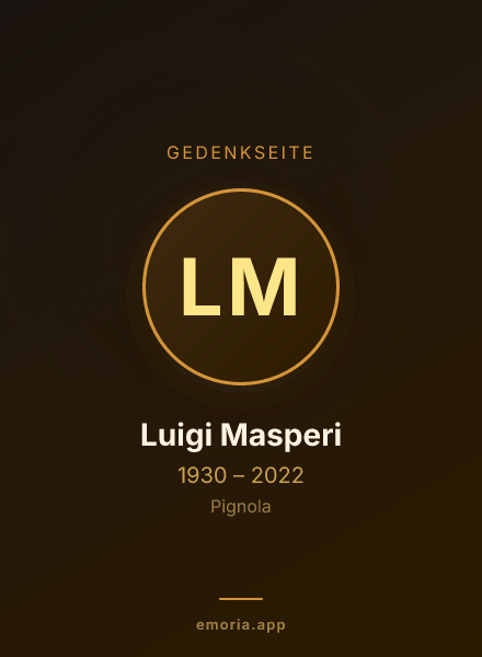 Gedenkportrait von Luigi Masperi