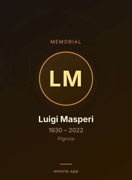 Memorial portrait of Luigi Masperi
