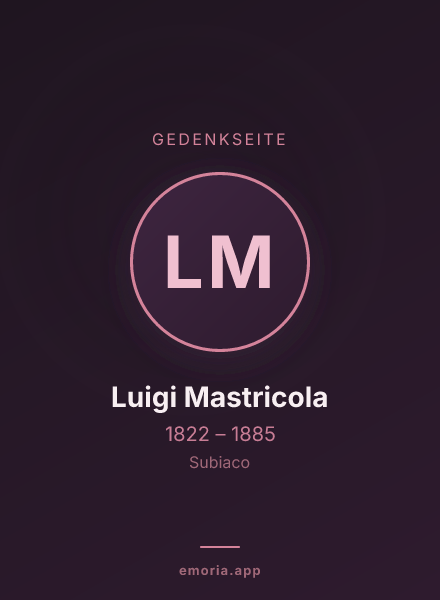 Gedenkportrait von Luigi Mastricola