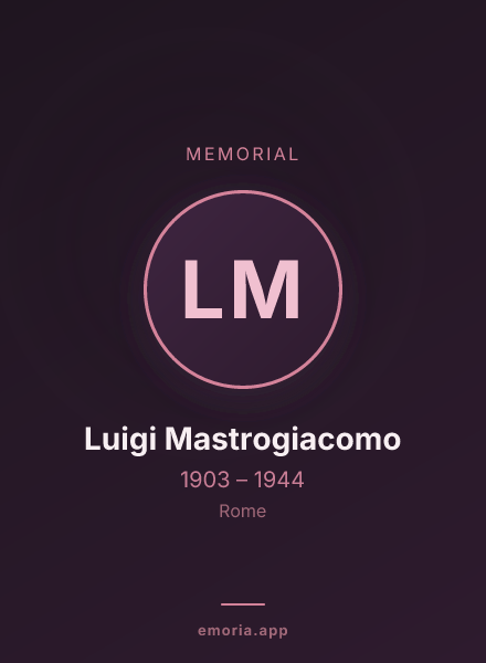 Memorial portrait of Luigi Mastrogiacomo