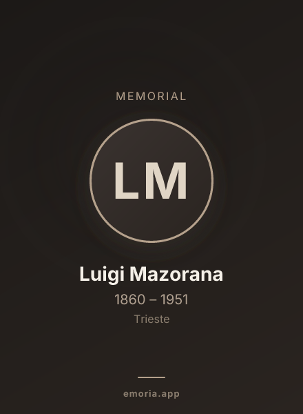 Memorial portrait of Luigi Mazorana