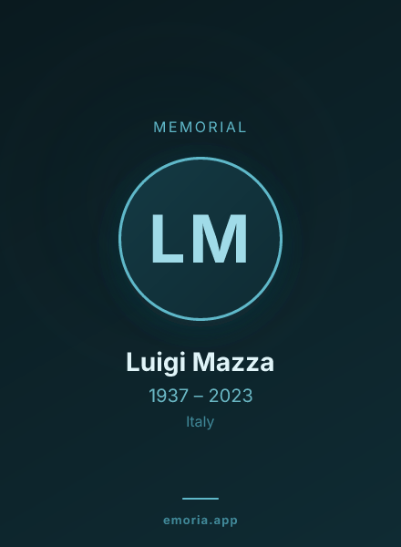Memorial portrait of Luigi Mazza