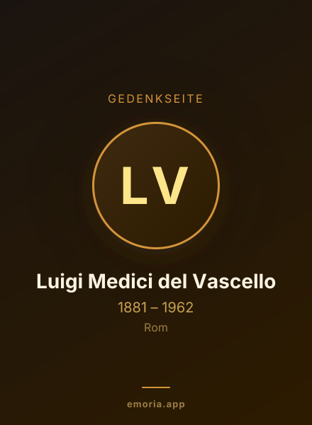 Gedenkportrait von Luigi Medici del Vascello