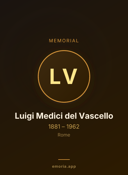 Memorial portrait of Luigi Medici del Vascello