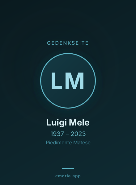 Gedenkportrait von Luigi Mele