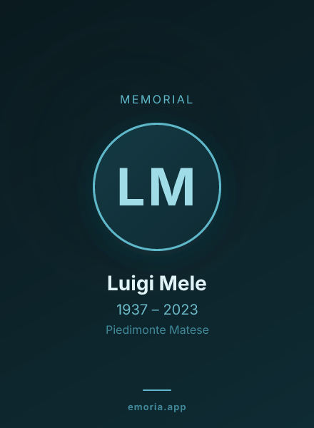 Memorial portrait of Luigi Mele