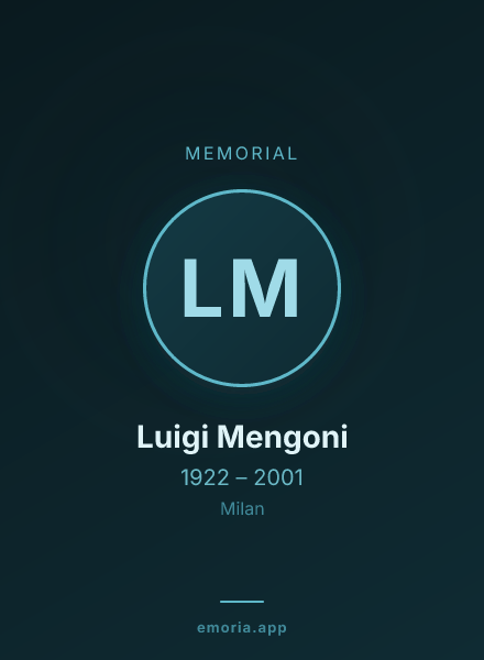 Memorial portrait of Luigi Mengoni