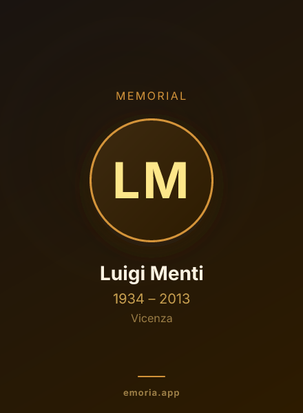 Memorial portrait of Luigi Menti