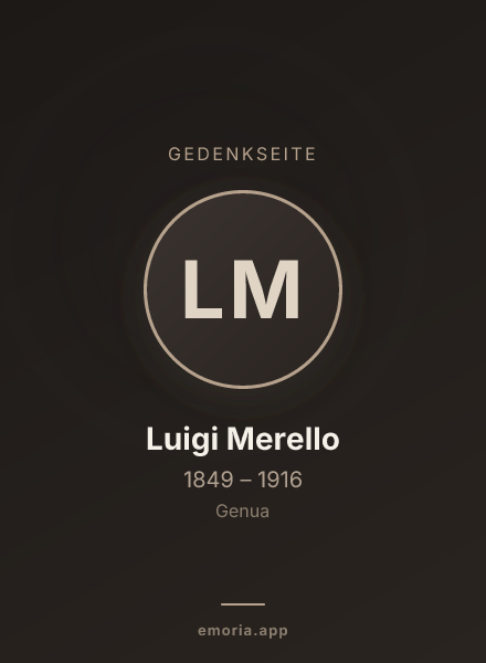 Gedenkportrait von Luigi Merello