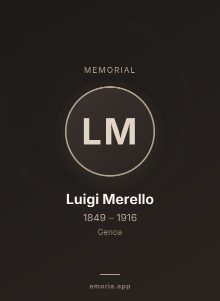 Memorial portrait of Luigi Merello