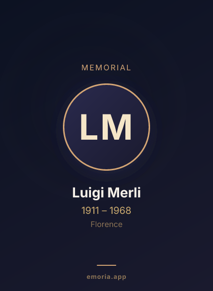 Memorial portrait of Luigi Merli