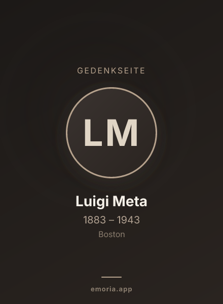 Gedenkportrait von Luigi Meta