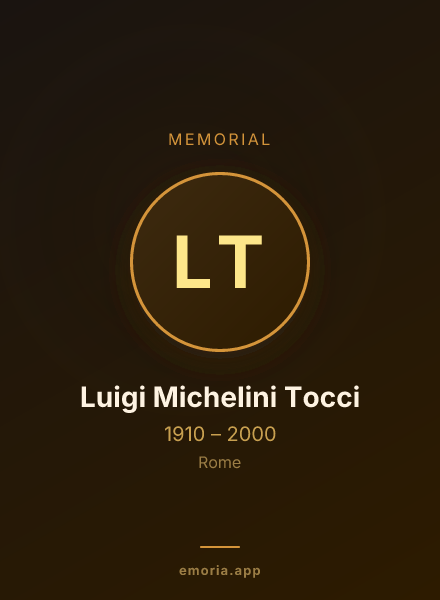 Memorial portrait of Luigi Michelini Tocci