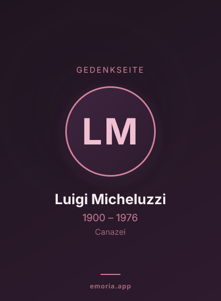 Gedenkportrait von Luigi Micheluzzi