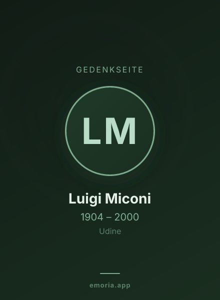 Gedenkportrait von Luigi Miconi