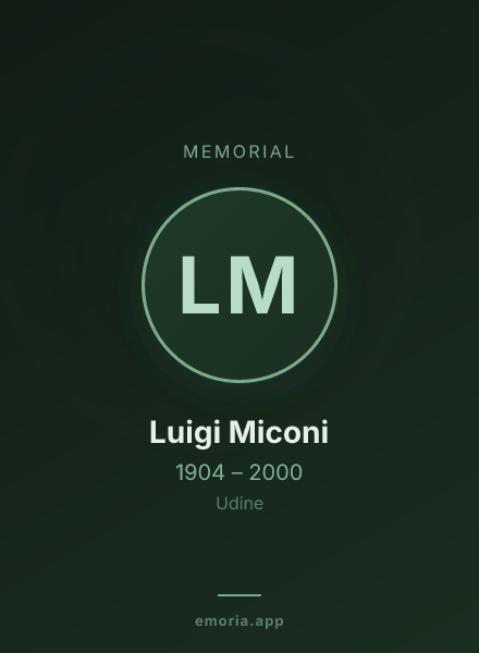 Memorial portrait of Luigi Miconi