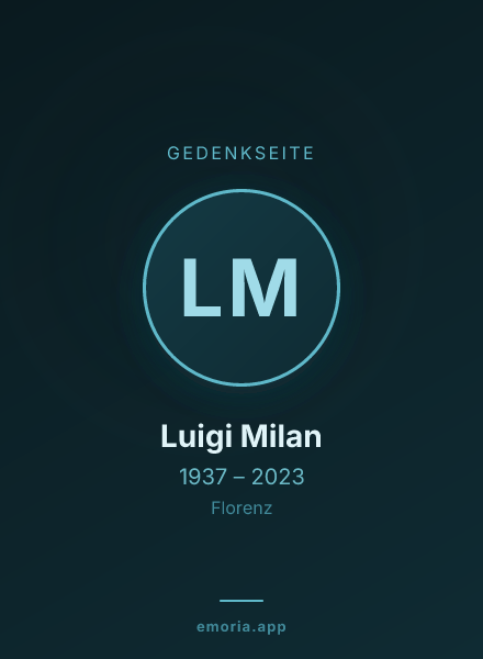 Gedenkportrait von Luigi Milan