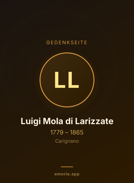 Gedenkportrait von Luigi Mola di Larizzate