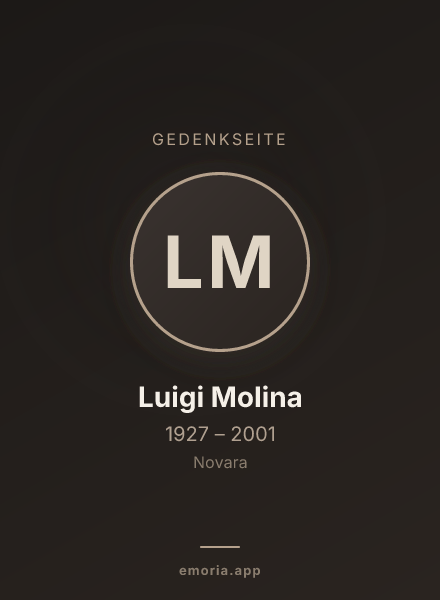 Gedenkportrait von Luigi Molina