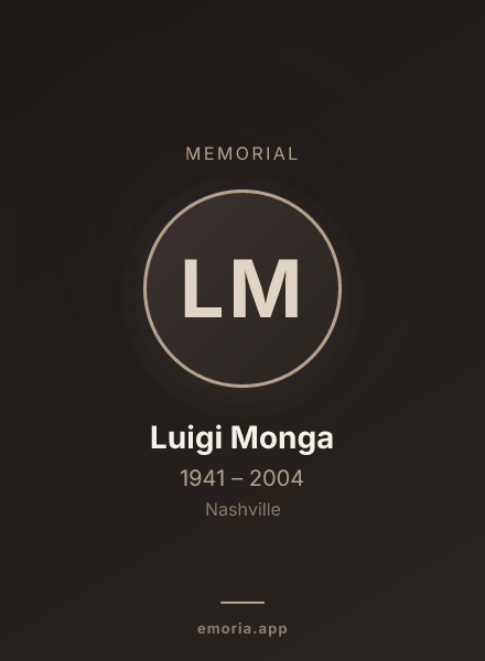 Memorial portrait of Luigi Monga