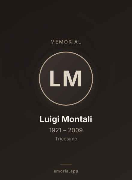 Memorial portrait of Luigi Montali