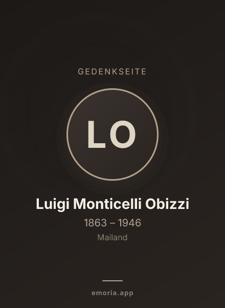 Gedenkportrait von Luigi Monticelli Obizzi