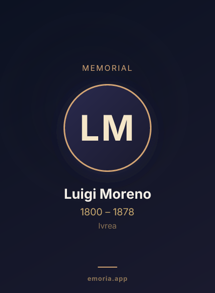 Memorial portrait of Luigi Moreno