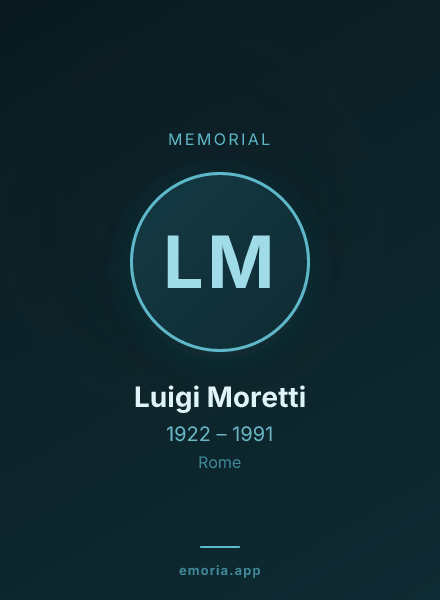 Memorial portrait of Luigi Moretti