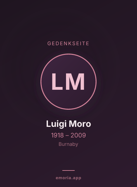 Gedenkportrait von Luigi Moro