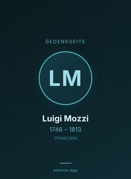 Gedenkportrait von Luigi Mozzi