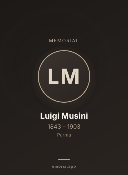Memorial portrait of Luigi Musini