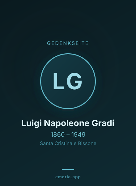 Gedenkportrait von Luigi Napoleone Gradi