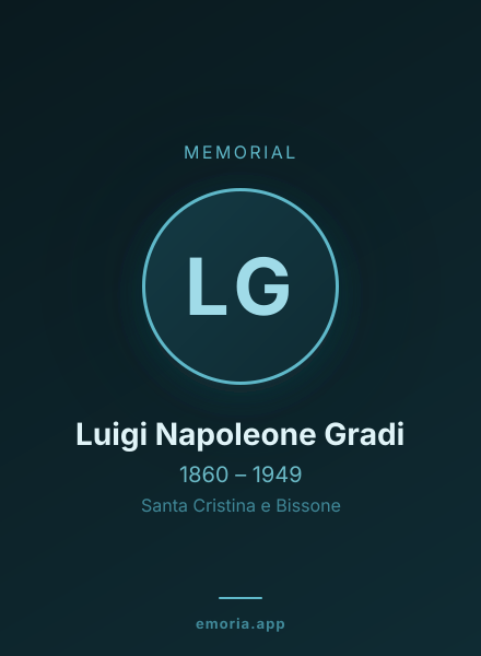 Memorial portrait of Luigi Napoleone Gradi