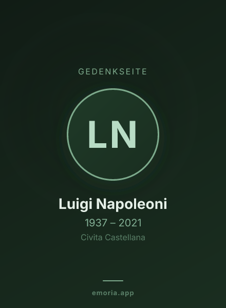 Gedenkportrait von Luigi Napoleoni
